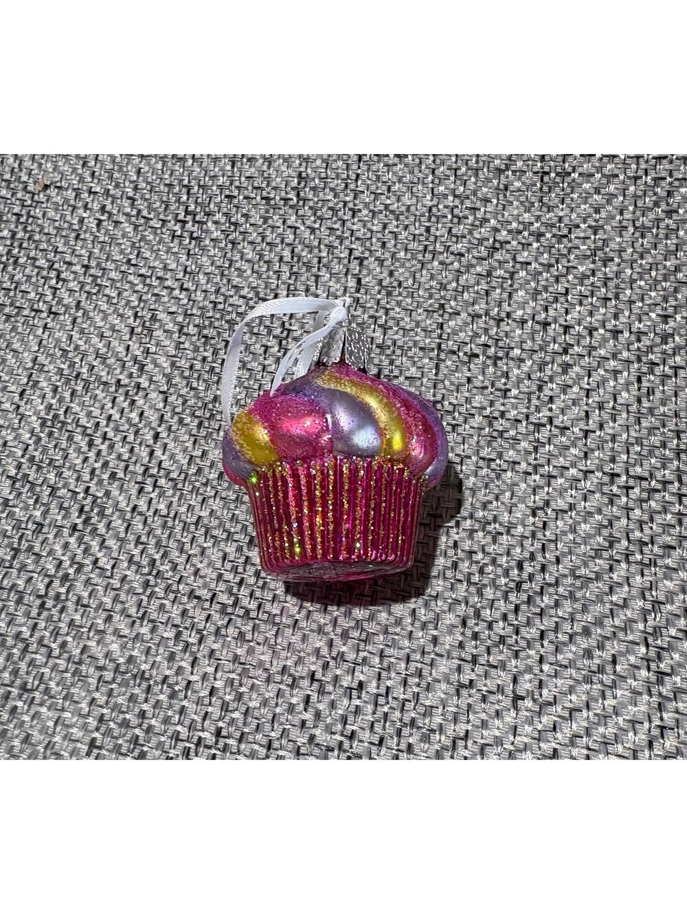 Old World Christmas (OWC) Mini Cupcake Glass Blown Ornament